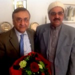 پاکستان کمیونٹی کے چیئرمین،راجہ غفورافضل اور مسرور احمد جونیجوڈنمارک کے سفیر ایک ساتھ ۔
